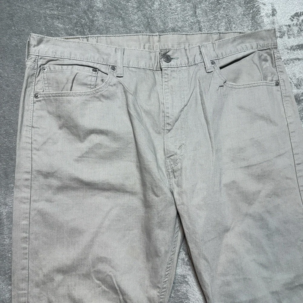 Levi's 505 Regular Fit Jeans 40x30 Khaki Tan Straight Leg Mens Denim Pants